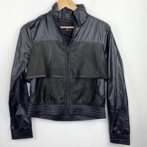 Koral Black Mesh Rain Zephyr Bomber Jacket‎ S